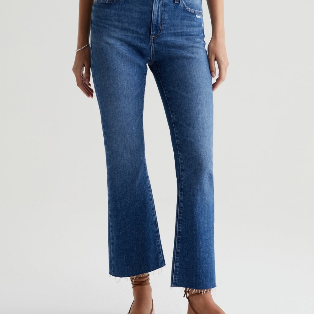 📣Farrah Designer AG AG-ED Blue Denim Jeans 👖 Boot High-Rise Size 32x32